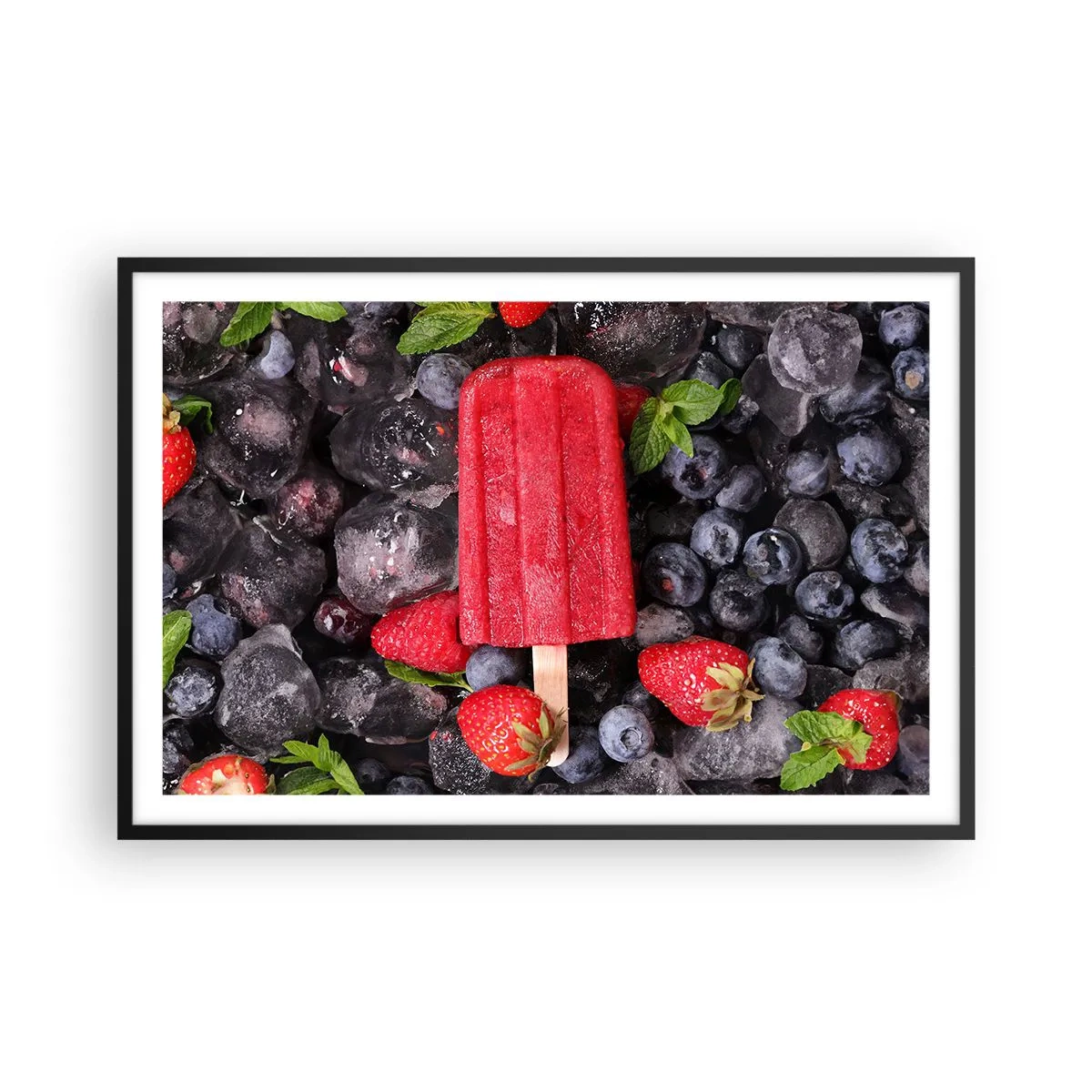 Poster in cornice nera - Il sapore della calda estate - 91x61 cm