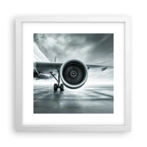 Poster in cornice bianca - C'è la forza! - 30x30 cm