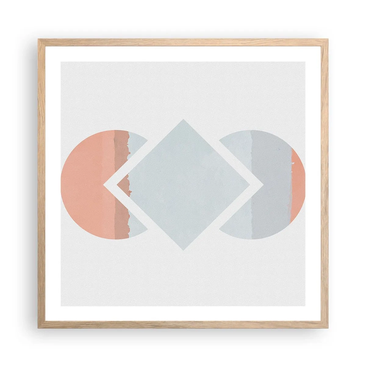 Poster in cornice rovere chiaro - La situazione è chiara - 60x60 cm