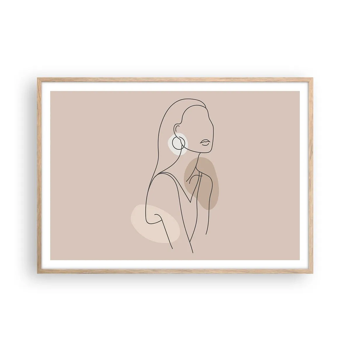 Poster in cornice rovere chiaro - Icona di giovinezza - 100x70 cm