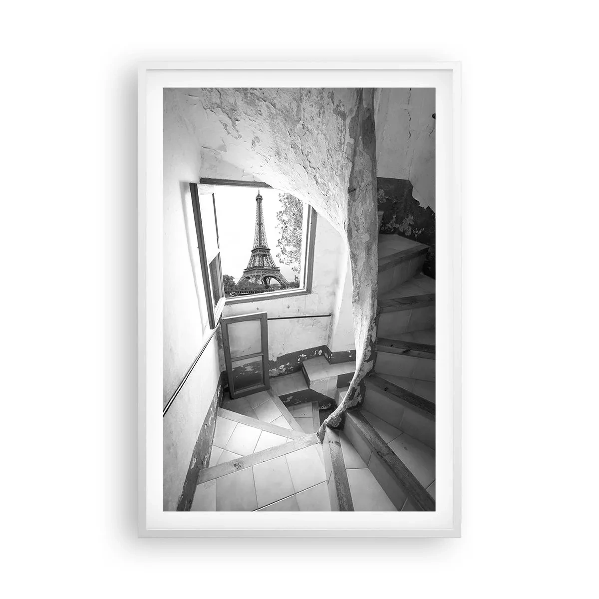 Poster in cornice bianca - Che vista! - 61x91 cm