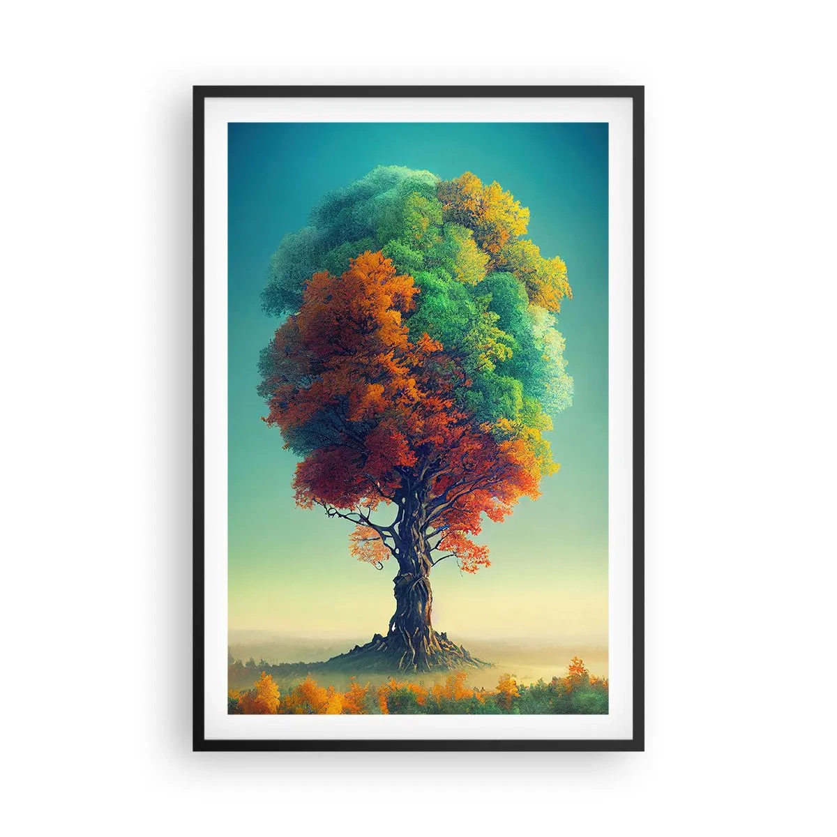 Poster in cornice nera - La quercia: il padre della natura - 61x91 cm
