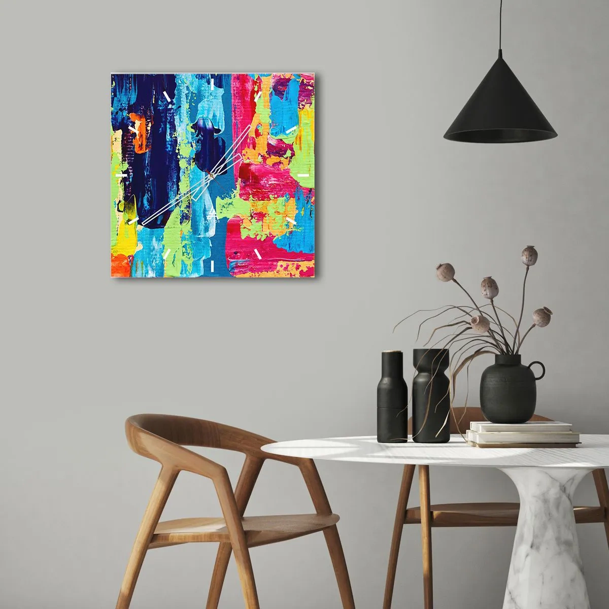 Orologio da parete - Orologio in Vetro - La vita è bella! - 30x30 cm