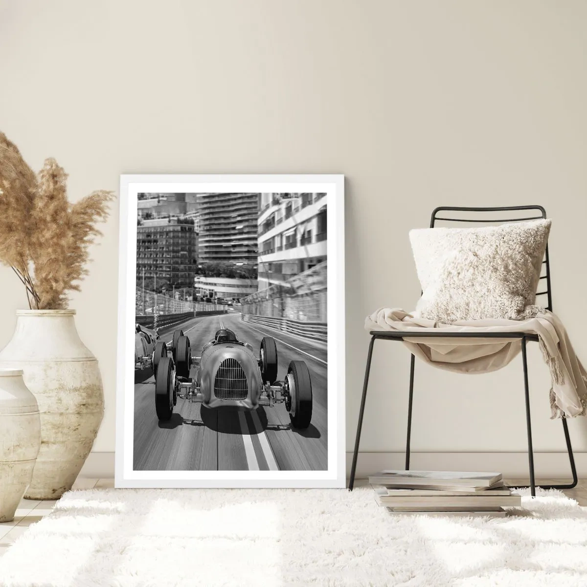 Poster in cornice bianca - Tanto tempo fa a Montecarlo - 61x91 cm