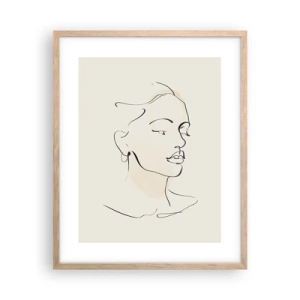 Poster in cornice rovere chiaro - Linea sicura - 40x50 cm