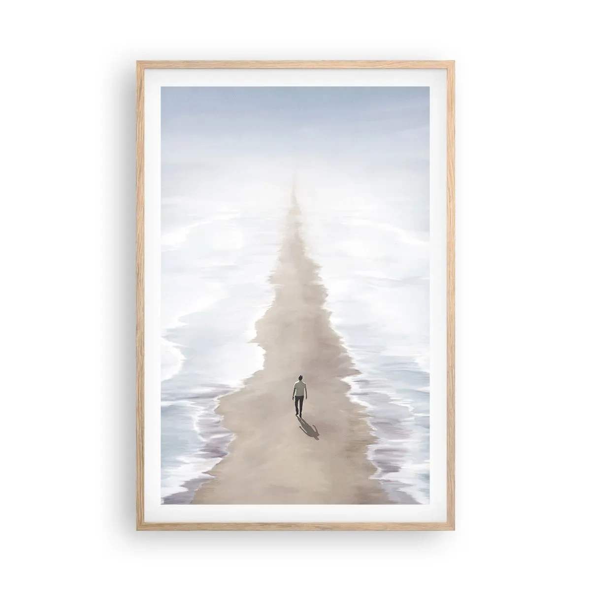 Poster in cornice rovere chiaro - Un futuro luminoso - 61x91 cm