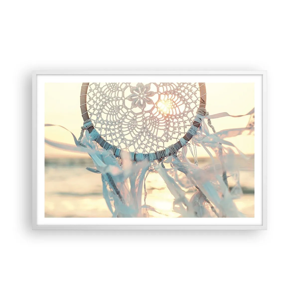 Poster in cornice bianca - Totem di pizzo - 91x61 cm
