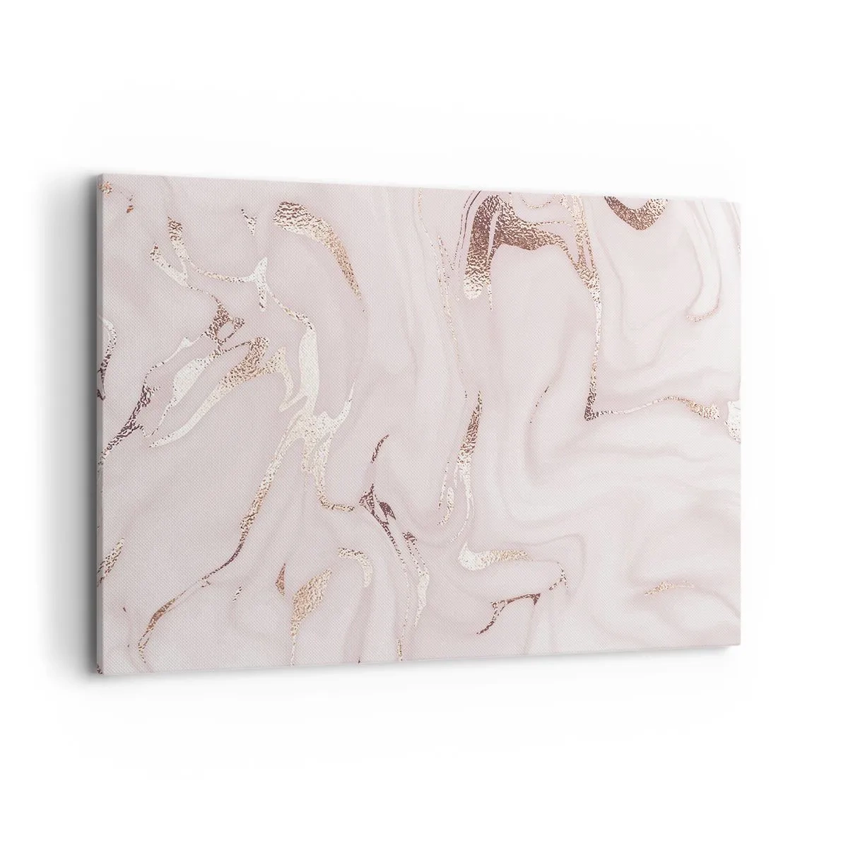 Quadro su tela - Stampe su Tela - Elegante astrazione nei toni del rosa e dell'oro - 120x80cm - Nella follia rosa - Decorazione murale moderna per soggiorno e camera da letto ARTTOR