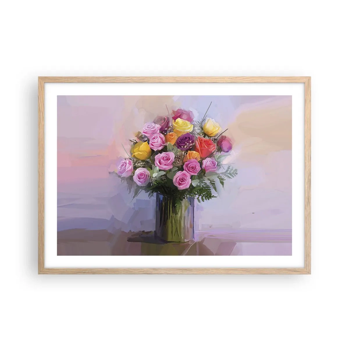 Poster in cornice rovere chiaro - Bellezza immobile - 70x50 cm