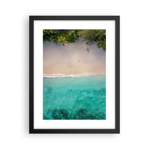 Poster in cornice nera - Spiaggia del paradiso - 30x40 cm