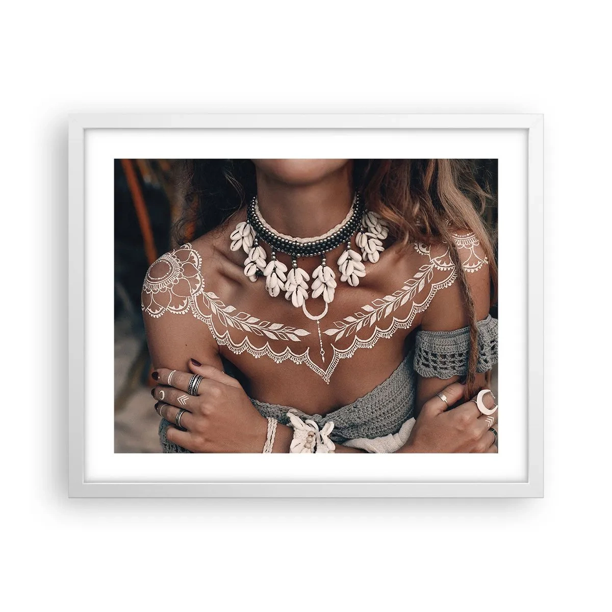 Poster in cornice bianca - Talismani, rituali di femminilità - 50x40 cm