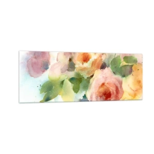 Quadro su vetro - Delicati come un acquerello - 140x50 cm