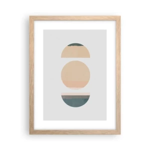 Poster in cornice rovere chiaro - Un cerchio dopo l'altro - 30x40 cm