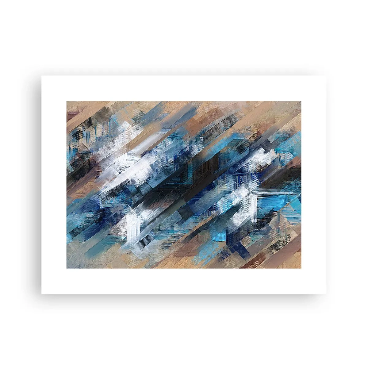 Poster - Sulla diagonale blu - 40x30 cm