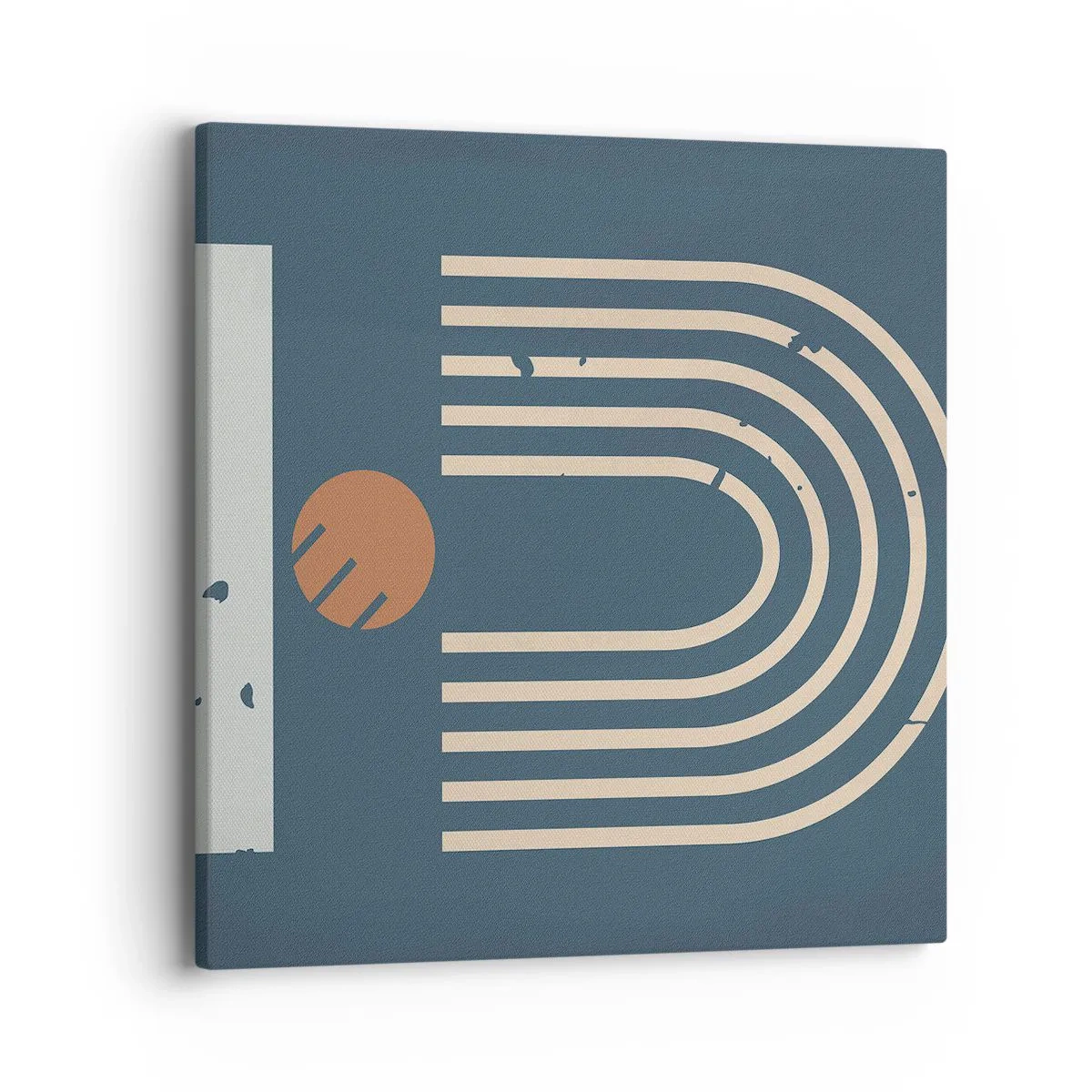 Quadro su tela - Stampe su Tela - Geometria in blu - 40x40 cm