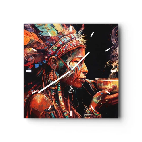 Orologio da parete - Orologio in Vetro - Rituale magico - 40x40 cm