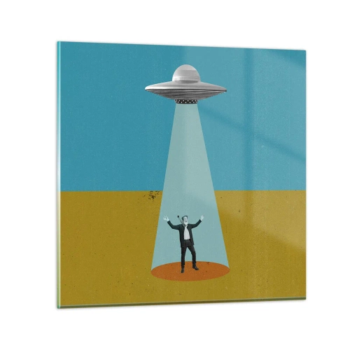 Quadro su vetro - Incontro ravvicinato - 50x50 cm