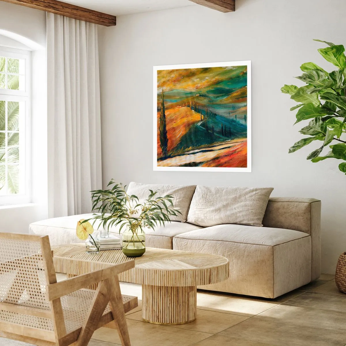 Poster - Paesaggio toscano - 40x40 cm