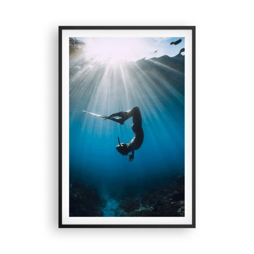 Poster in cornice nera - Danza subacquea - 61x91 cm
