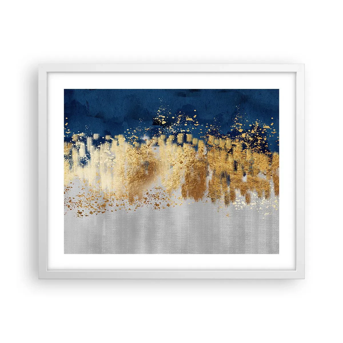 Poster in cornice bianca - Composizione moderna con bagliore - 50x40 cm