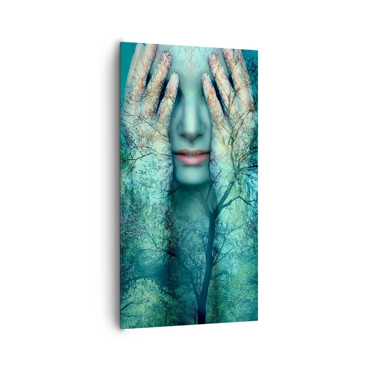 Quadro su tela - Stampe su Tela - Immersa nel blu - 65x120 cm