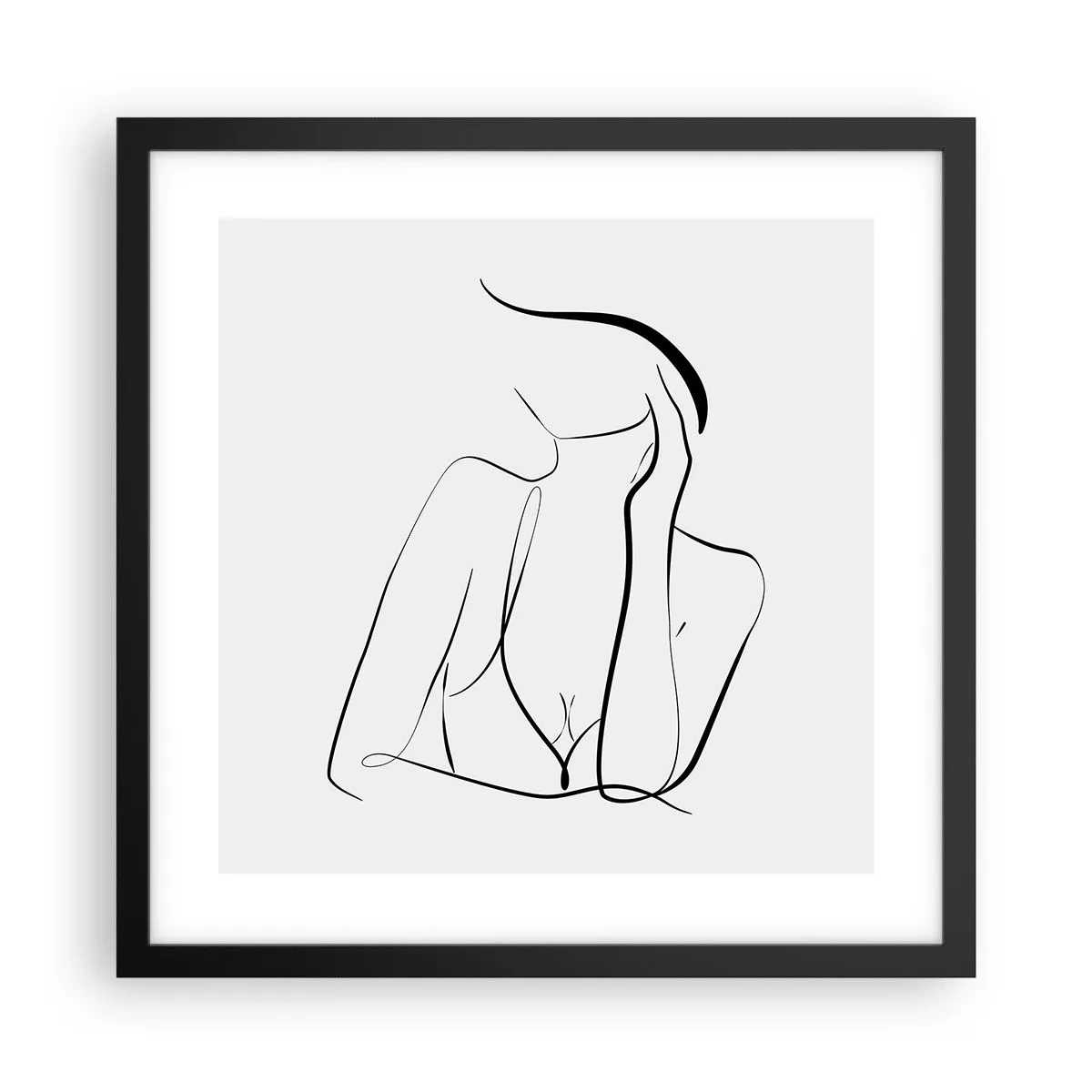 Poster in cornice nera - Sull'onda dei sogni - 40x40 cm