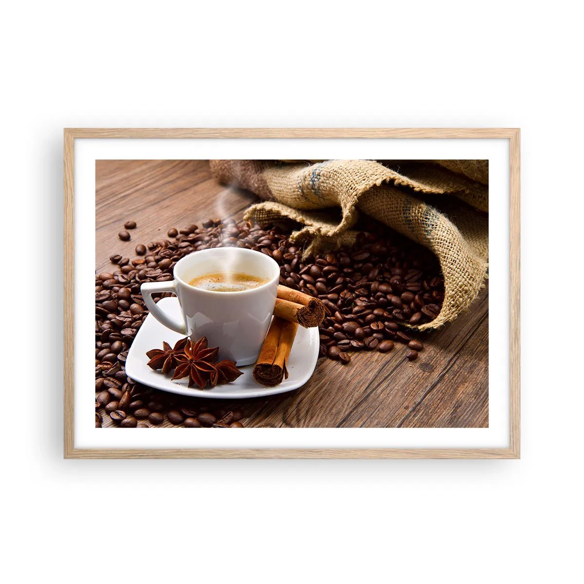 Poster in cornice rovere chiaro - Sapore e profumo speziato - 70x50 cm