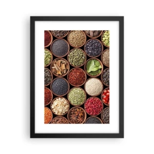 Poster in cornice nera - Tutti i gusti del mondo - 30x40 cm