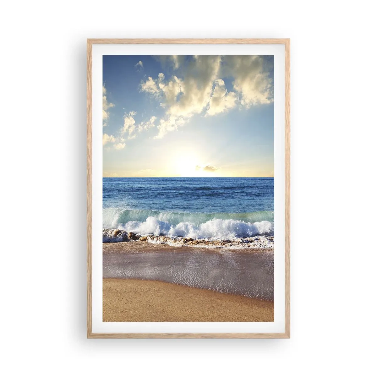 Poster in cornice rovere chiaro - Insieme movimento e immobilità - 61x91 cm