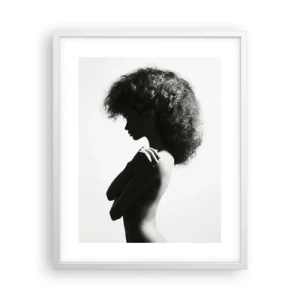 Poster in cornice bianca - Come un fiore su un gambo snello - 40x50 cm