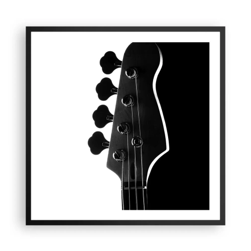 Poster in cornice nera - Silenzio rock - 60x60 cm