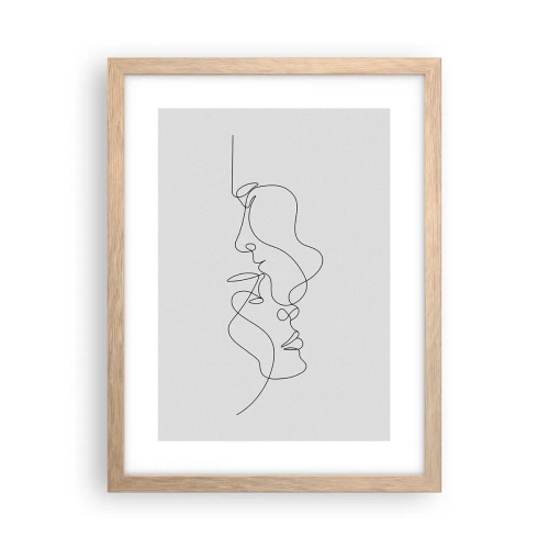 Poster in cornice rovere chiaro - Il calore dei desideri malinconici - 30x40 cm