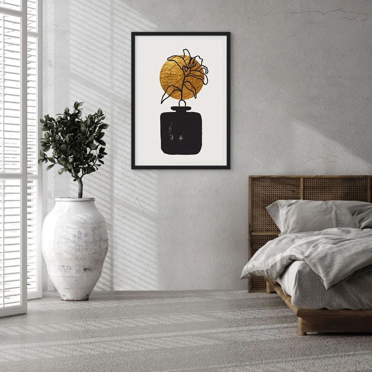 Poster in cornice nera - Bellezza a peso d'oro - 70x100 cm
