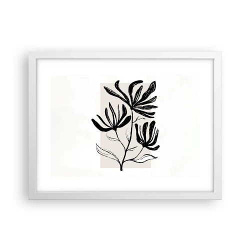 Poster in cornice bianca - Uno schizzo per l'erbario - 40x30 cm