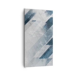 Quadro su tela - Stampe su Tela - Composizione spaziale: movimento in grigio - 65x120 cm