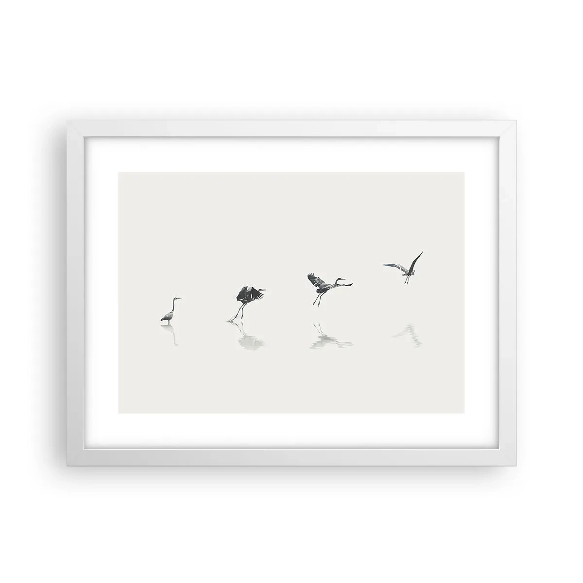 Poster in cornice bianca - Quattro semplici passi - 40x30 cm