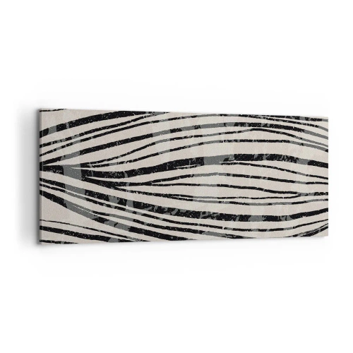 Quadro su tela - Stampe su Tela - Una palude di linee - 100x40 cm