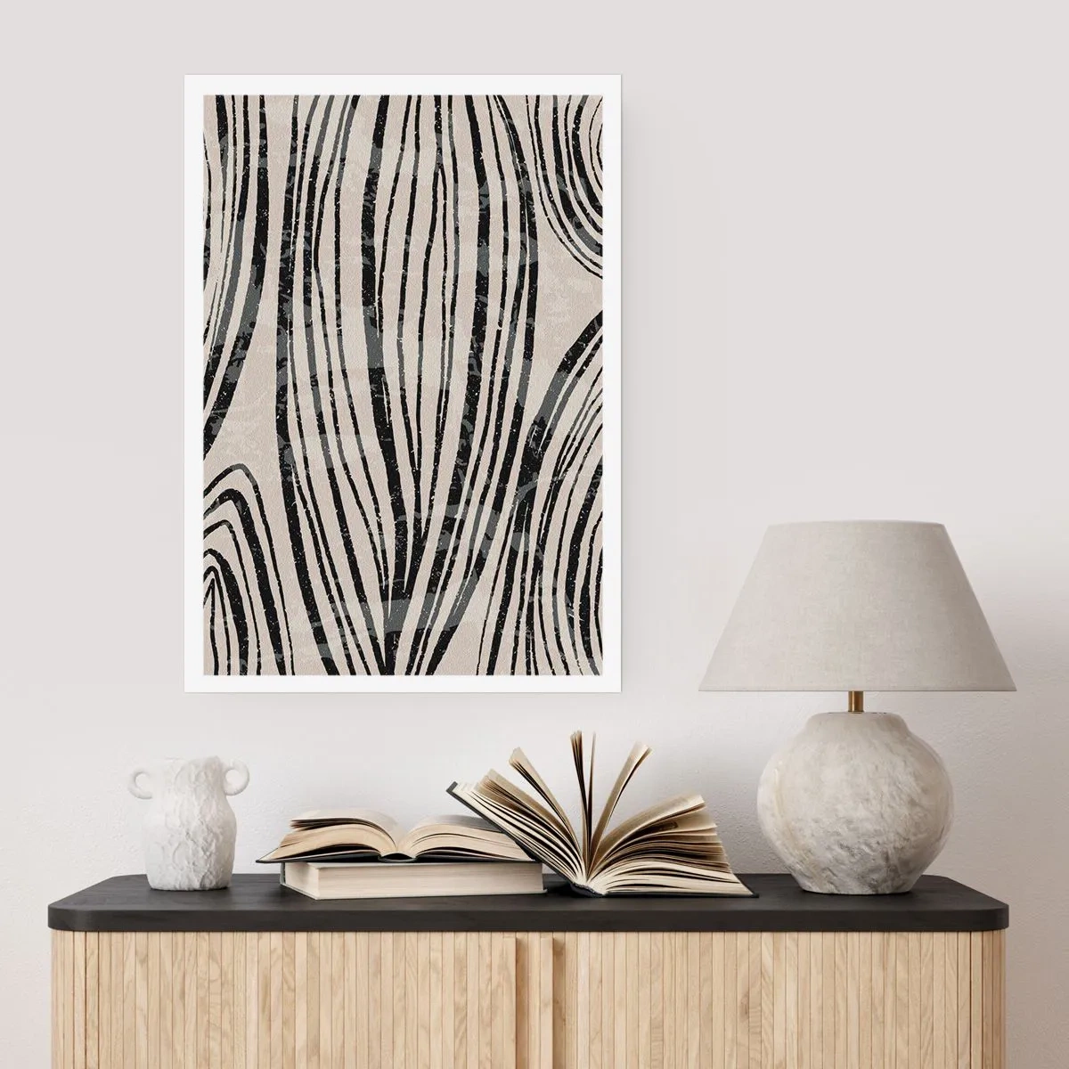 Poster - Una palude di linee - 30x40 cm