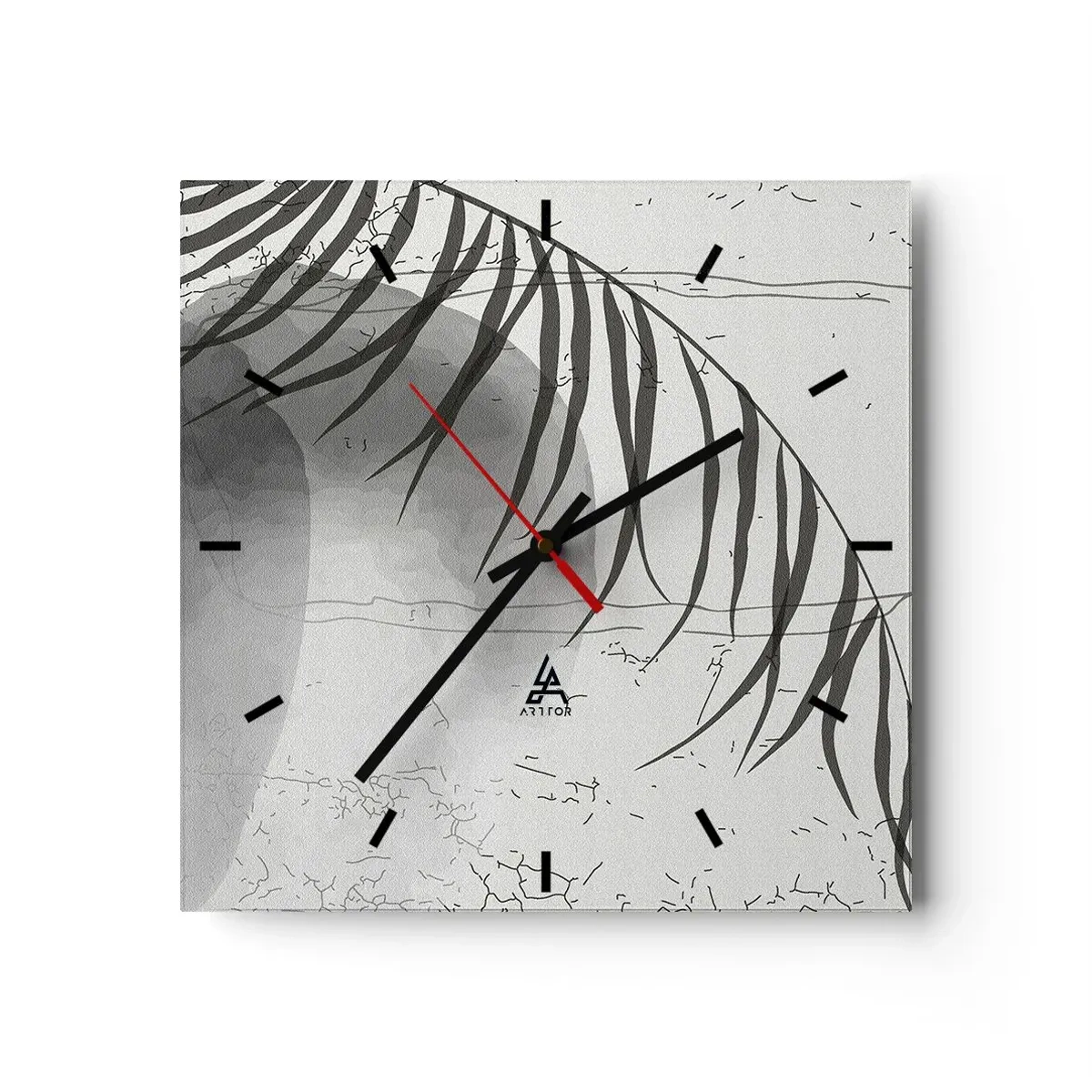 Orologio da parete - Orologio in Vetro - La delicata esoticità della natura - 40x40 cm