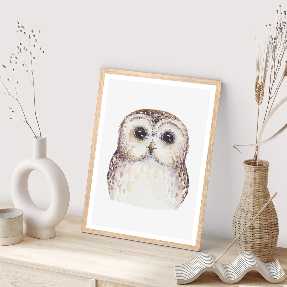 Poster in cornice rovere chiaro - Guardami negli occhi - 40x50 cm