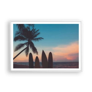 Poster in cornice bianca - Domani anche ci divertiamo - 100x70 cm