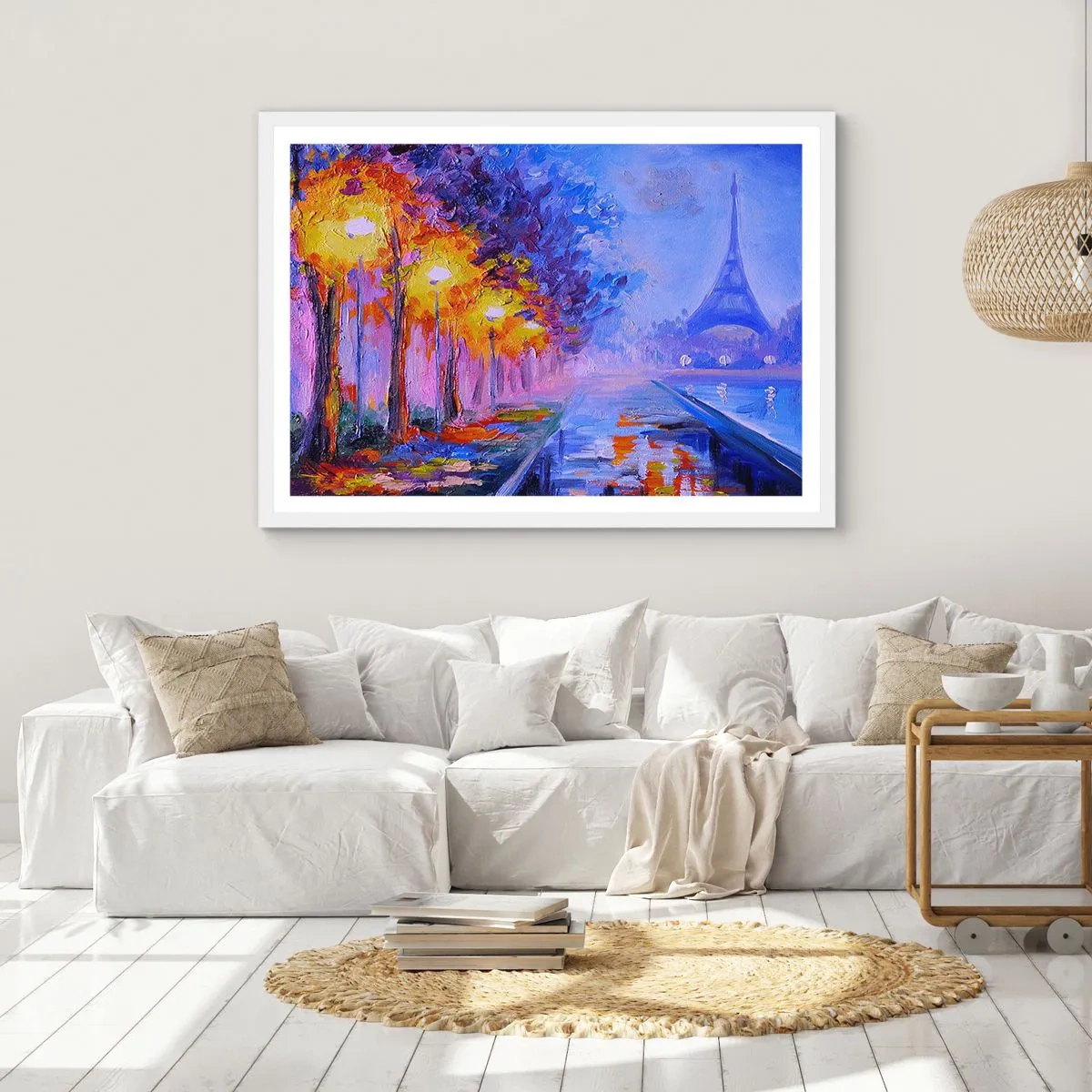 Poster in cornice bianca - Passeggiata da sogno - 91x61 cm