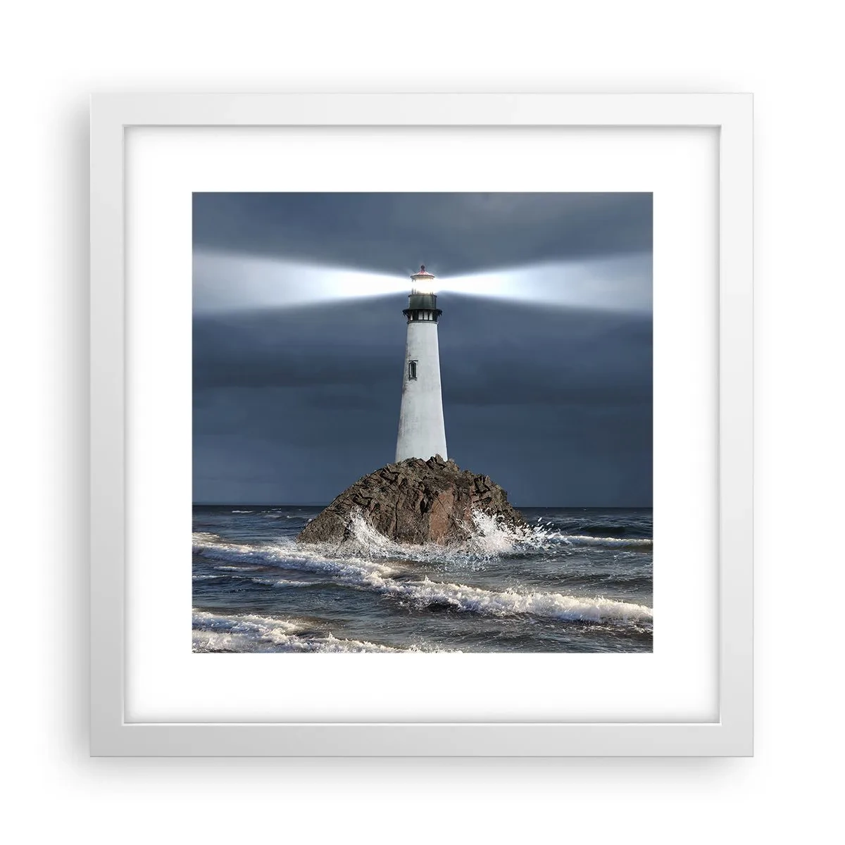 Poster in cornice bianca - Qui...qui... qui! - 30x30 cm