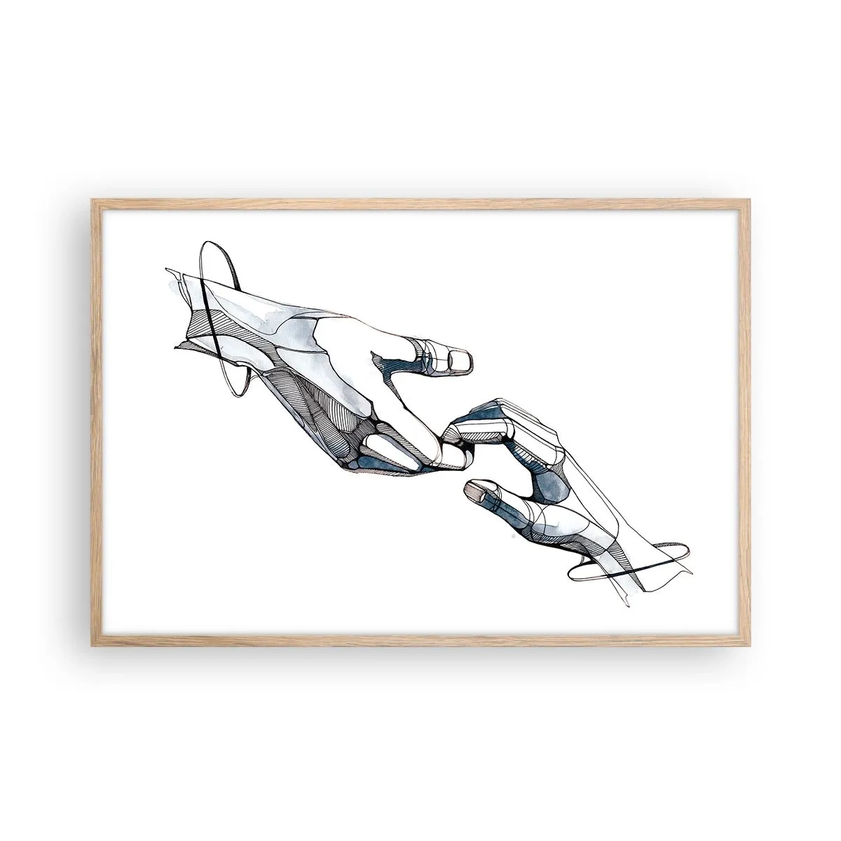 Poster in cornice rovere chiaro - Buon gesto - 91x61 cm