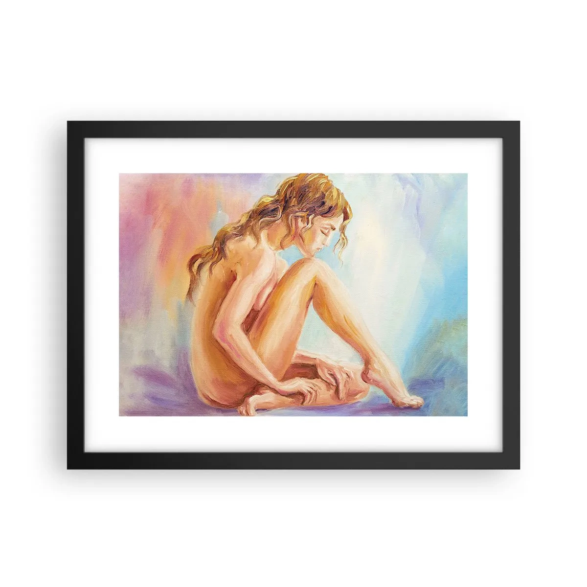 Poster in cornice nera - Nudo di giovane - 40x30 cm