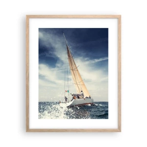 Poster in cornice rovere chiaro - Non ci raggiungeranno! - 40x50 cm