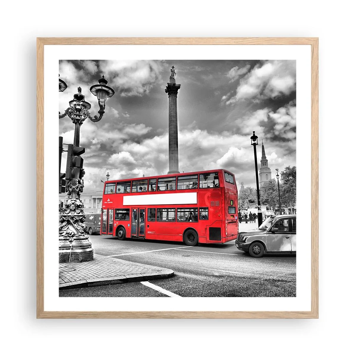 Poster in cornice rovere chiaro - Il vero flusso sanguigno della città - 60x60 cm