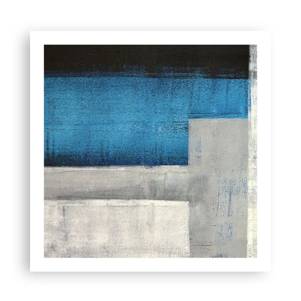 Poster - Composizione poetica in grigio e blu - 60x60 cm