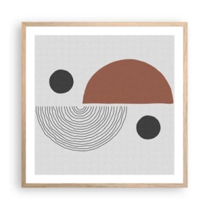 Poster in cornice rovere chiaro - La perfezione del cerchio - 60x60 cm