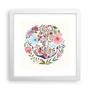 Poster in cornice bianca - Il bel sogno del marinaio - 30x30 cm